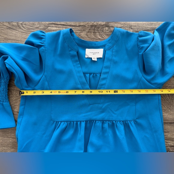 Tuckernuck POMANDER PLACE Capri Blue Crepe Kenzo Dress xS Boho Prairie - Picture 7 of 8